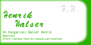 henrik walser business card